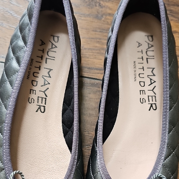 Paul Mayer Attitudes Gray Quilted Flats - Picture 12 of 16